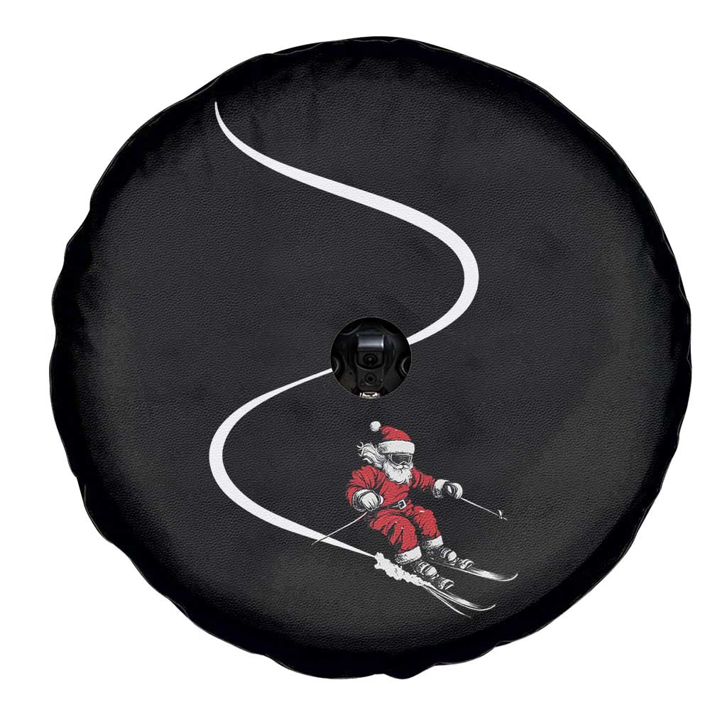Skiing Santa Christmas Spare Tire Cover Retro Funny Ski Trip Freeride Freeski Winter Sports Skiers TS10 Print Your Wear