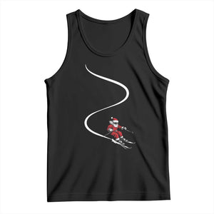 Skiing Santa Christmas Tank Top Retro Funny Ski Trip Freeride Freeski Winter Sports Skiers TS10 Black Print Your Wear