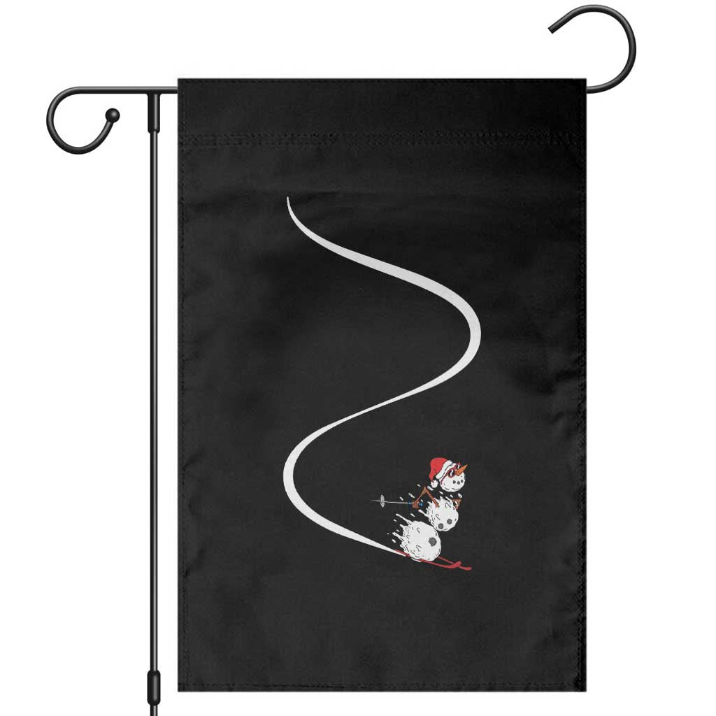 Skiing Snowman Garden Flag Funny Ski Freeride Freeski Winter Sports Skiers TS10 Black Print Your Wear