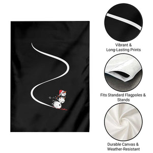 Skiing Snowman Garden Flag Funny Ski Freeride Freeski Winter Sports Skiers TS10 Print Your Wear