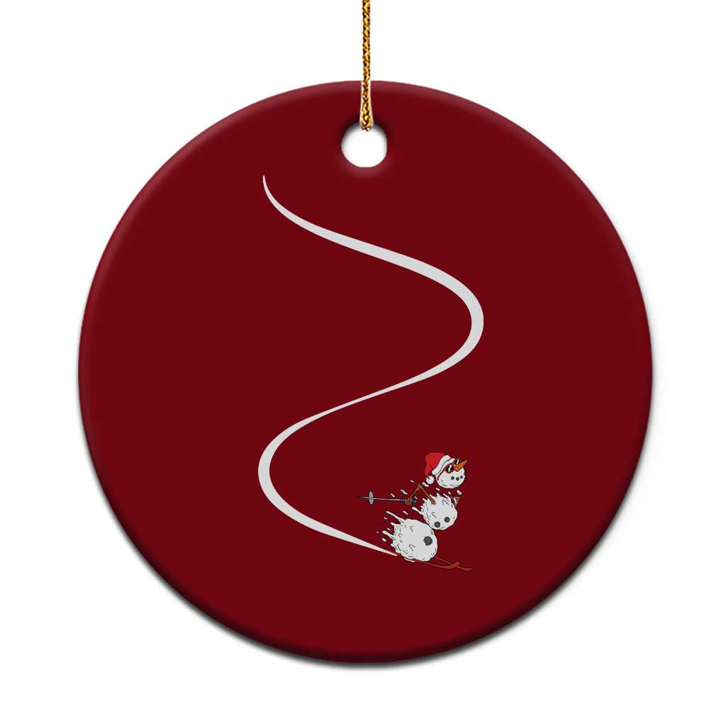 Skiing Snowman Ceramic Ornament Funny Ski Freeride Freeski Winter Sports Skiers TS10 1pc Red Print Your Wear
