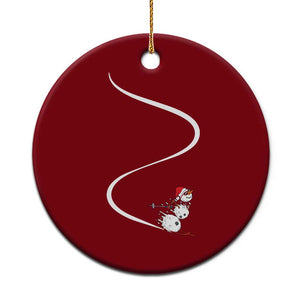 Skiing Snowman Ceramic Ornament Funny Ski Freeride Freeski Winter Sports Skiers TS10 1pc Red Print Your Wear