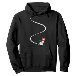 Skiing Snowman Hoodie Funny Ski Freeride Freeski Winter Sports Skiers TS10 Black Print Your Wear