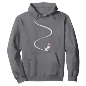 Skiing Snowman Hoodie Funny Ski Freeride Freeski Winter Sports Skiers TS10 Charcoal Print Your Wear
