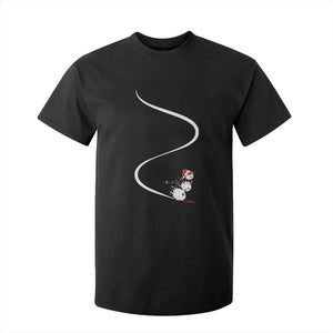 Skiing Snowman T Shirt For Kid Funny Ski Freeride Freeski Winter Sports Skiers TS10 Black Print Your Wear