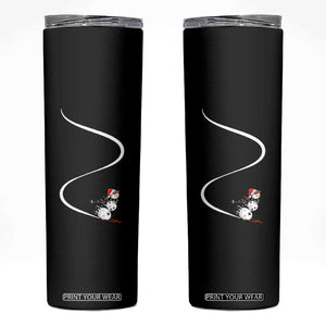 Skiing Snowman Skinny Tumbler Funny Ski Freeride Freeski Winter Sports Skiers TS10 Black Print Your Wear