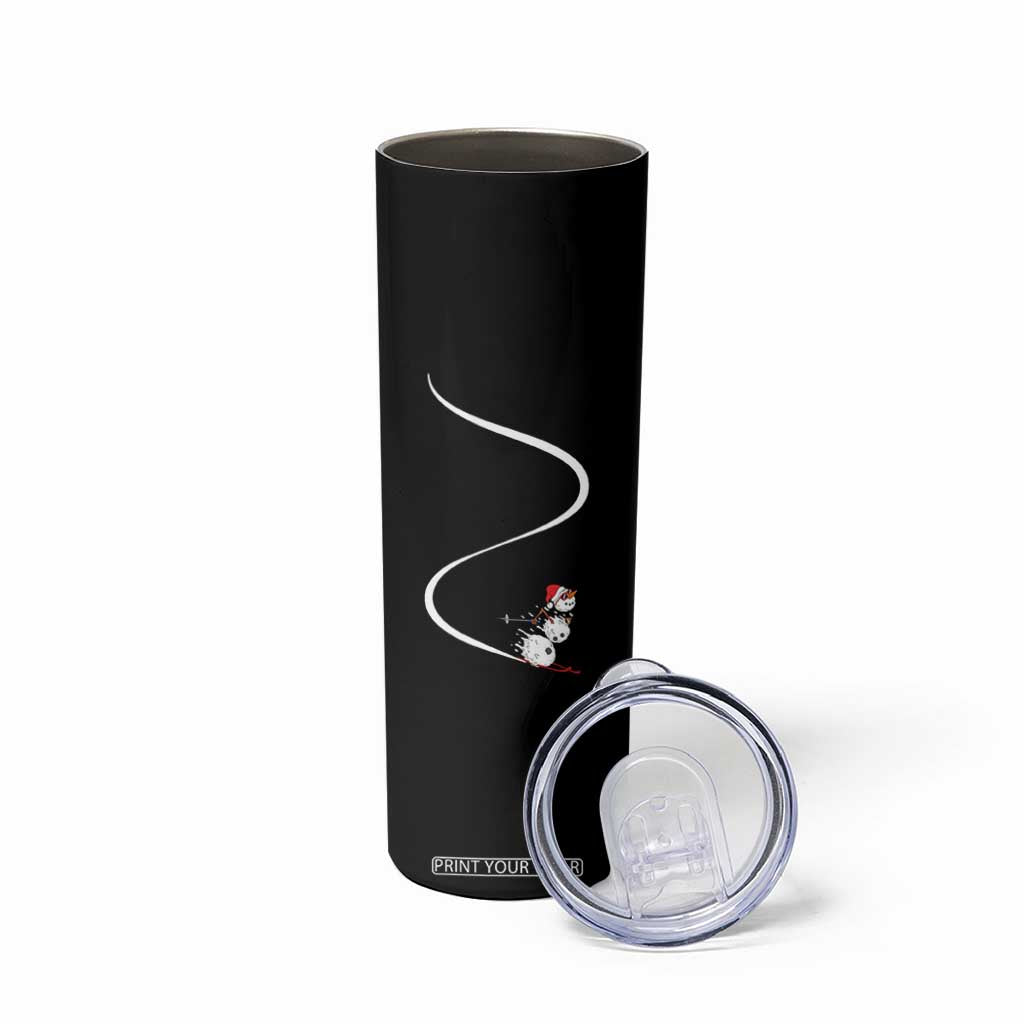 Skiing Snowman Skinny Tumbler Funny Ski Freeride Freeski Winter Sports Skiers TS10 Print Your Wear