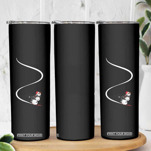 Skiing Snowman Skinny Tumbler Funny Ski Freeride Freeski Winter Sports Skiers TS10 Print Your Wear