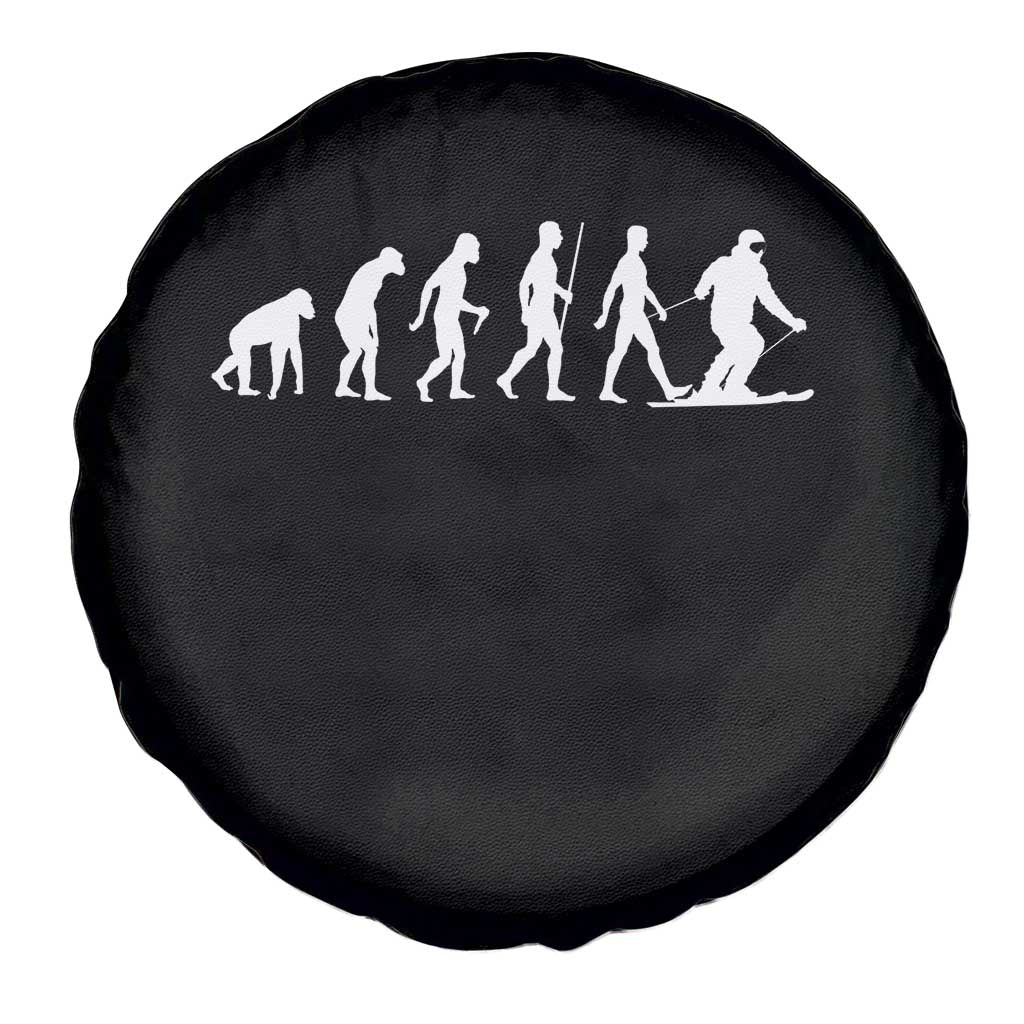 Ski Evolution Spare Tire Cover Funny Skiing Lover Skiers TS10 Print Your Wear