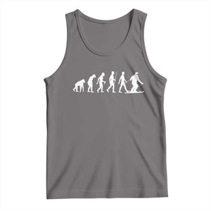 Ski Evolution Tank Top Funny Skiing Lover Skiers TS10 Deep Heather Print Your Wear