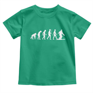 Ski Evolution Toddler T Shirt Funny Skiing Lover Skiers TS10 Irish Green Print Your Wear