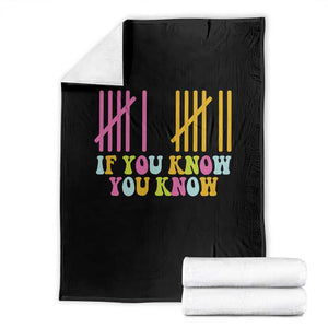 Funny Six Seven 6 7 Teen Slang Throw Blanket If You Know You Know Viral Meme TS10 Black Print Your Wear