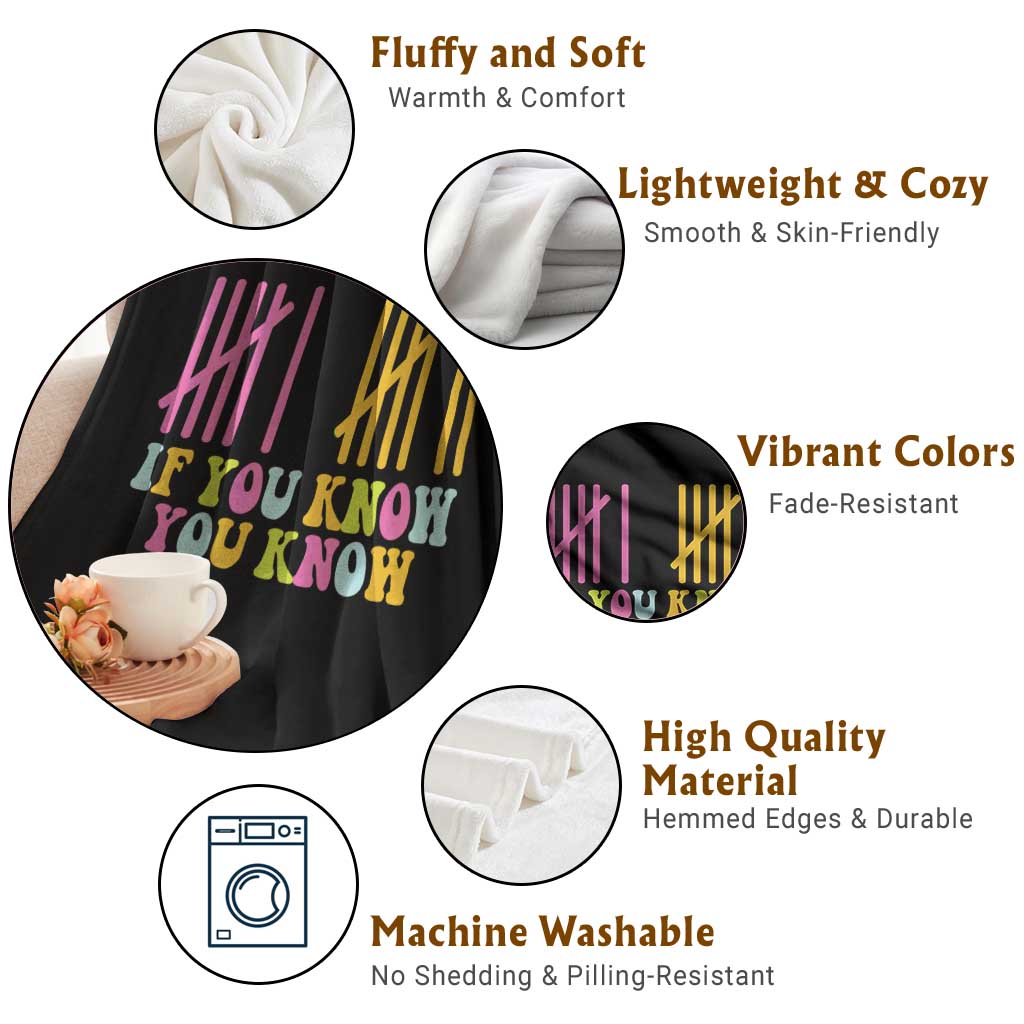 Funny Six Seven 6 7 Teen Slang Throw Blanket If You Know You Know Viral Meme TS10 Print Your Wear