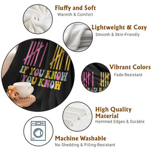 Funny Six Seven 6 7 Teen Slang Throw Blanket If You Know You Know Viral Meme TS10 Print Your Wear