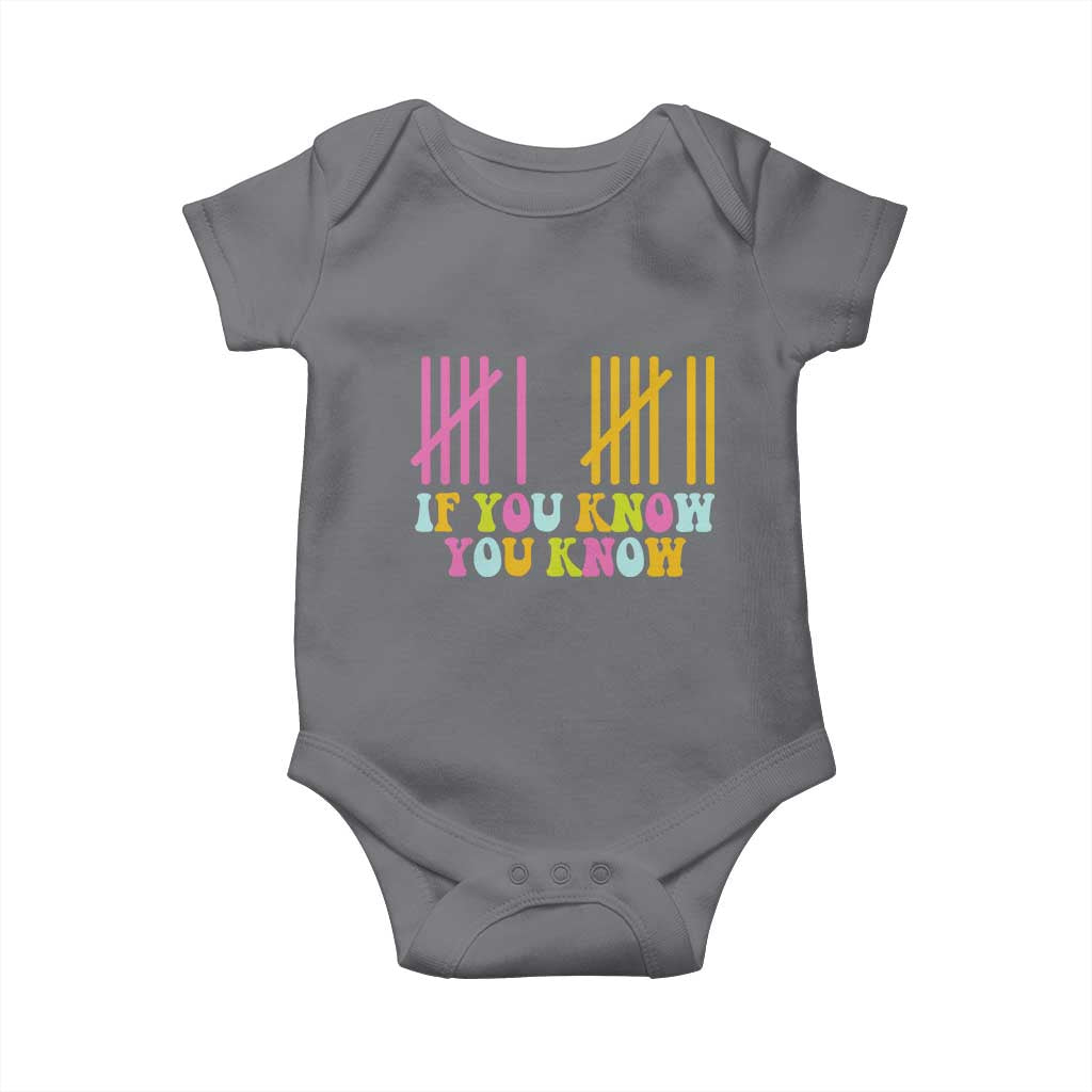 Funny Six Seven 6 7 Teen Slang Baby Onesie If You Know You Know Viral Meme TS10 Charcoal Print Your Wear