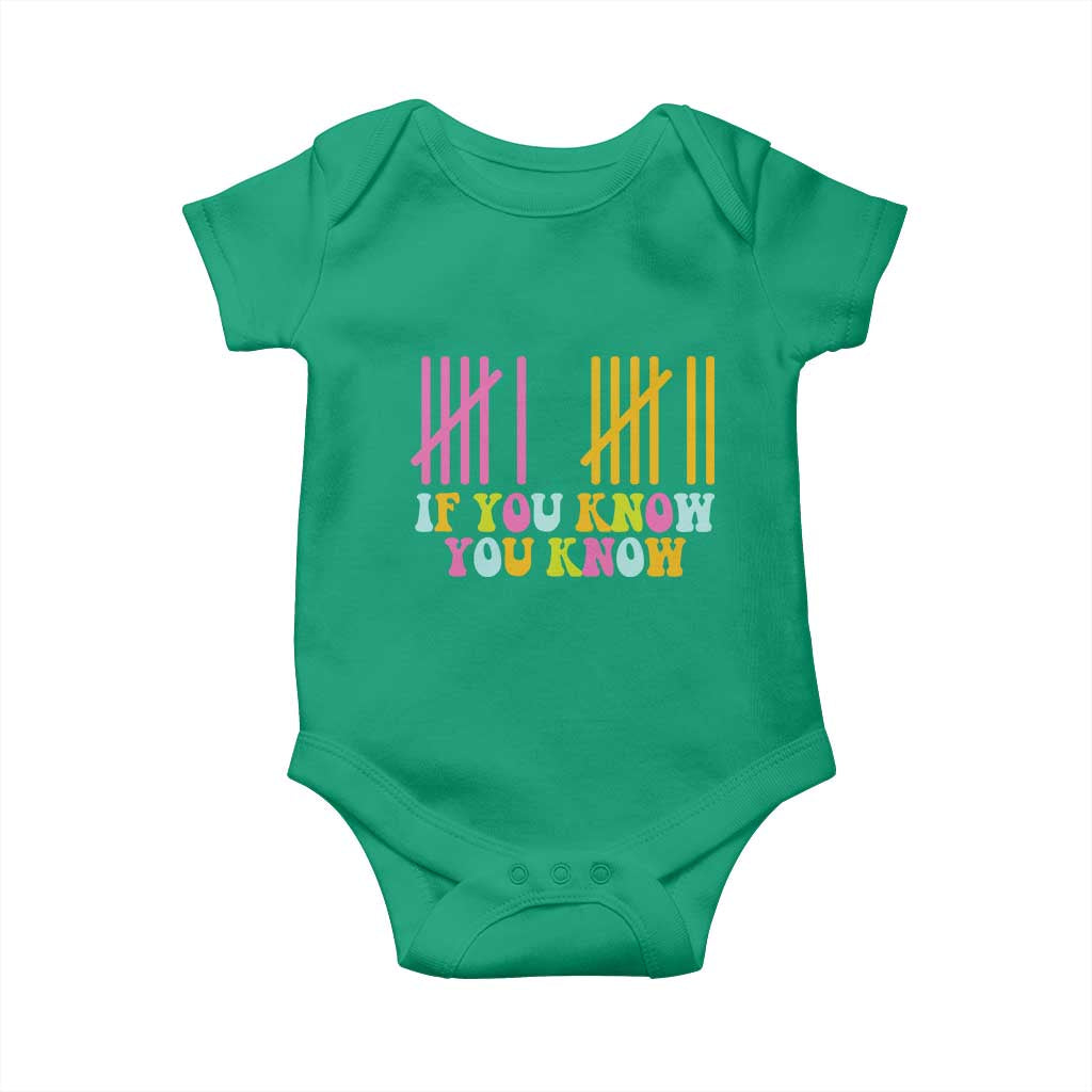 Funny Six Seven 6 7 Teen Slang Baby Onesie If You Know You Know Viral Meme TS10 Irish Green Print Your Wear