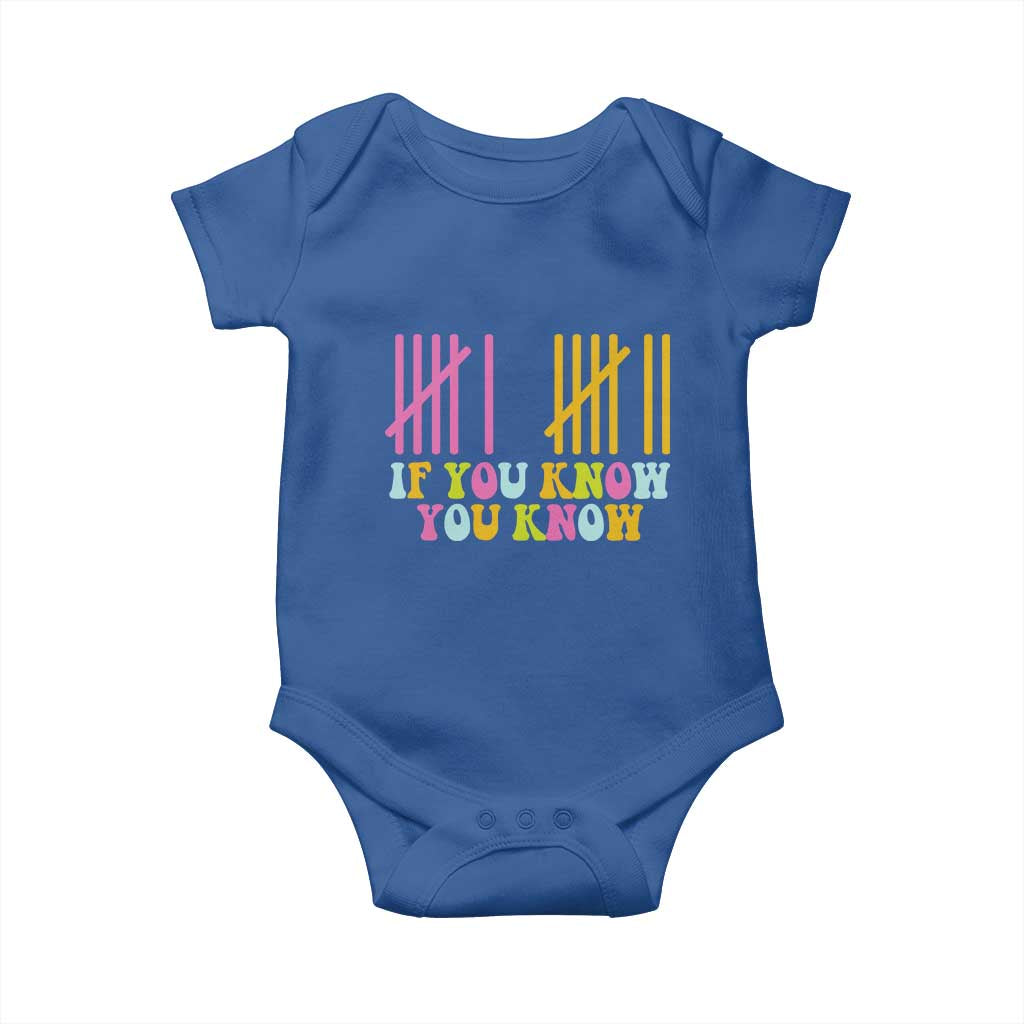 Funny Six Seven 6 7 Teen Slang Baby Onesie If You Know You Know Viral Meme TS10 Royal Blue Print Your Wear
