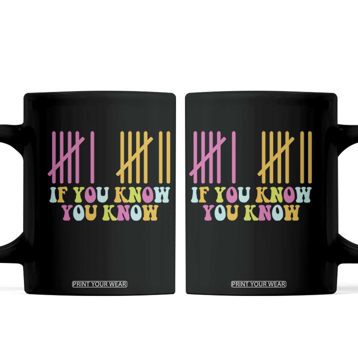 Funny Six Seven 6 7 Teen Slang Coffee Mug If You Know You Know Viral Meme TS10 Black Print Your Wear