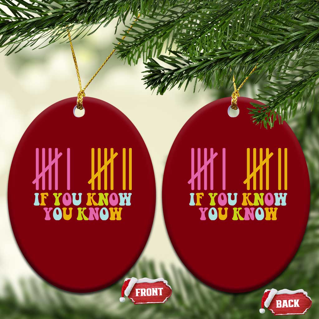 Funny Six Seven 6 7 Teen Slang Ceramic Ornament If You Know You Know Viral Meme TS10 Print Your Wear