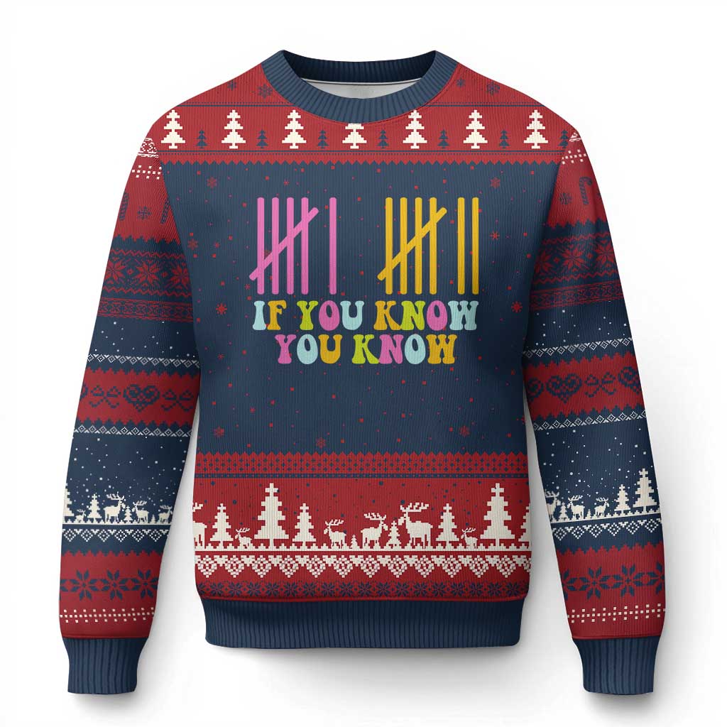 Funny Six Seven 6 7 Teen Slang Ugly Christmas Sweater If You Know You Know Viral Meme TS10 Navy Red Print Your Wear