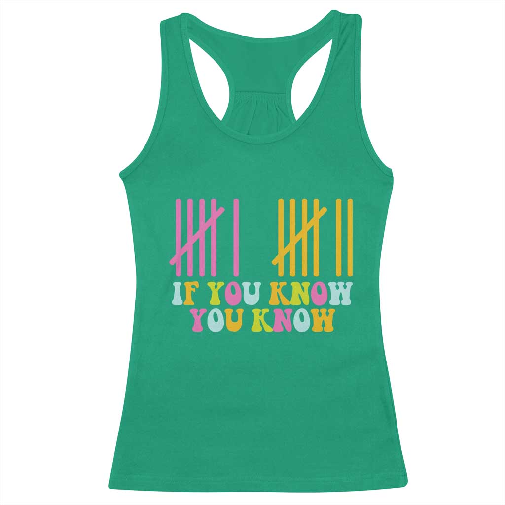 Funny Six Seven 6 7 Teen Slang Racerback Tank Top If You Know You Know Viral Meme TS10 Irish Green Print Your Wear