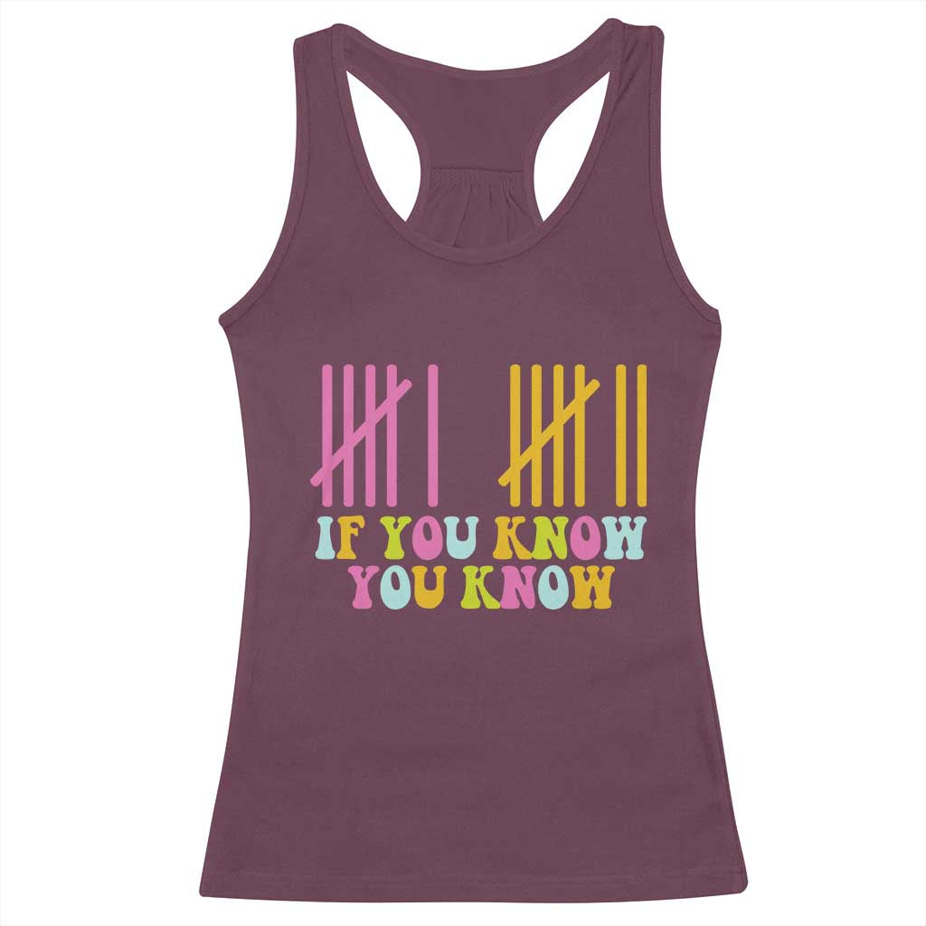 Funny Six Seven 6 7 Teen Slang Racerback Tank Top If You Know You Know Viral Meme TS10 Maroon Print Your Wear
