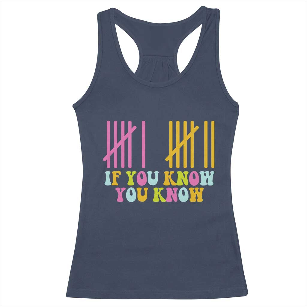 Funny Six Seven 6 7 Teen Slang Racerback Tank Top If You Know You Know Viral Meme TS10 Navy Print Your Wear