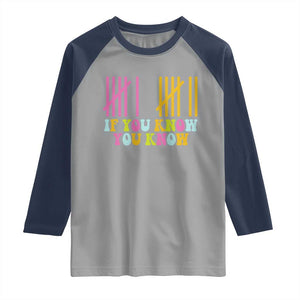 Funny Six Seven 6 7 Teen Slang Raglan Shirt If You Know You Know Viral Meme TS10 Sport Gray Navy Print Your Wear