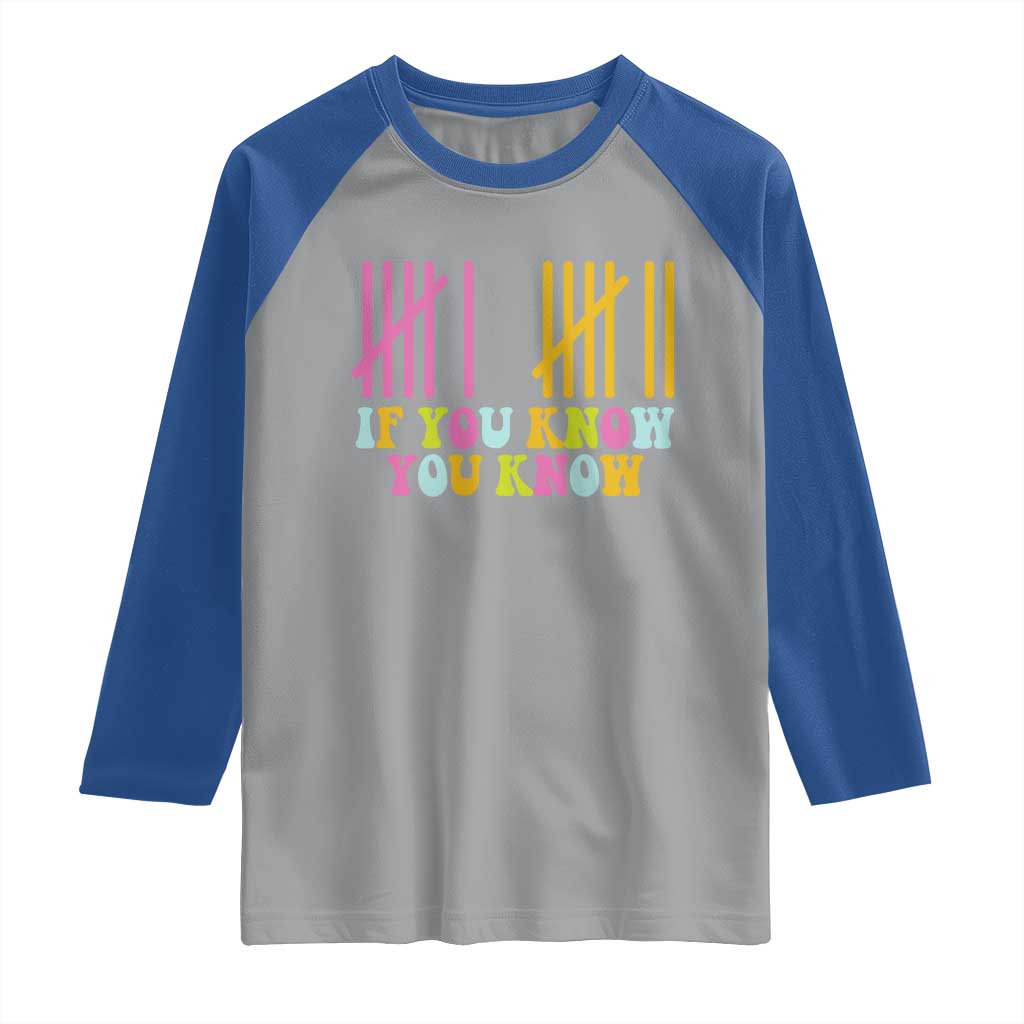 Funny Six Seven 6 7 Teen Slang Raglan Shirt If You Know You Know Viral Meme TS10 Sport Gray Royal Print Your Wear