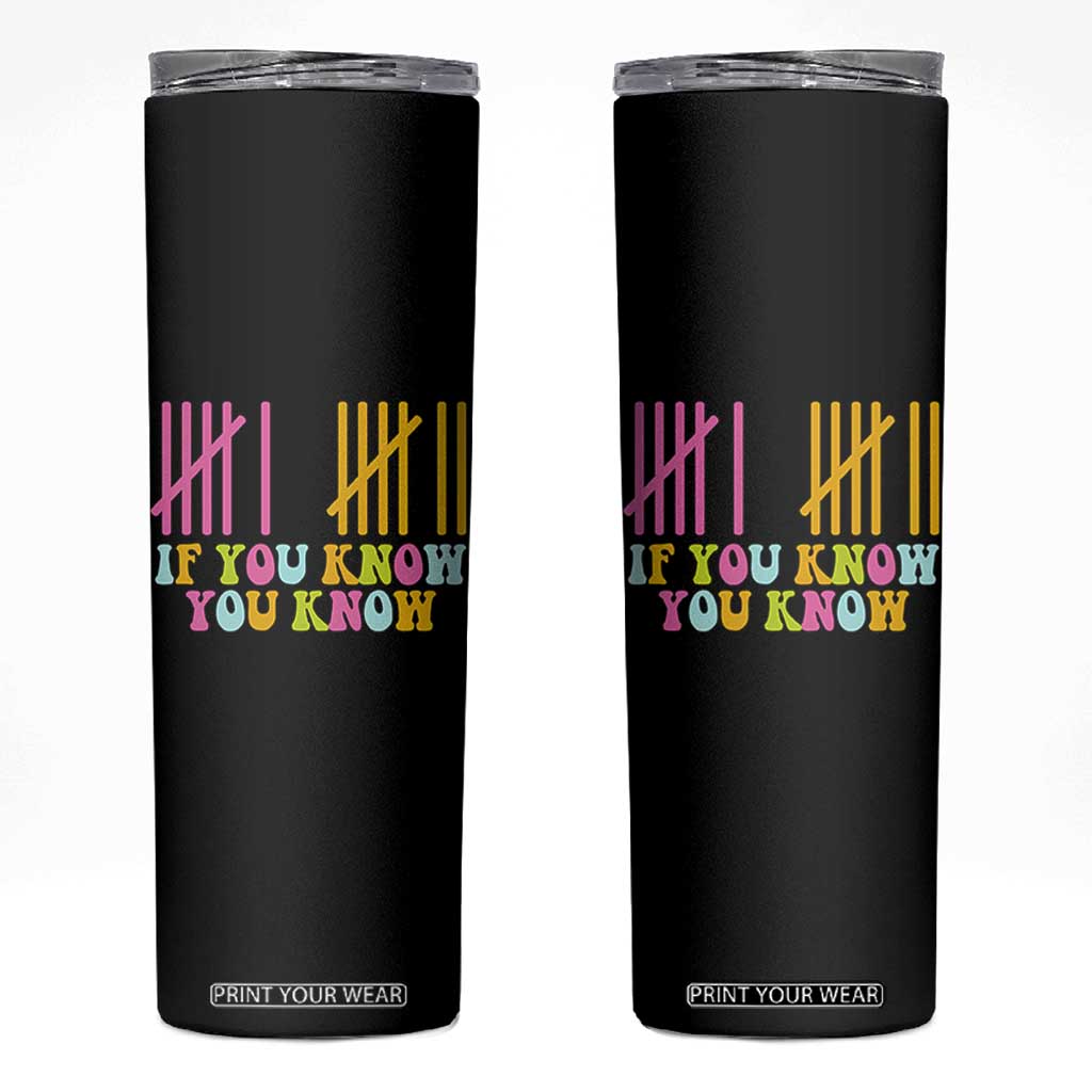 Funny Six Seven 6 7 Teen Slang Skinny Tumbler If You Know You Know Viral Meme TS10 Black Print Your Wear