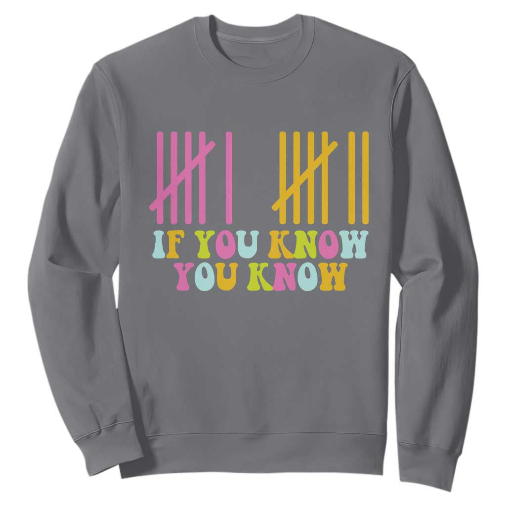 Funny Six Seven 6 7 Teen Slang Sweatshirt If You Know You Know Viral Meme TS10 Charcoal Print Your Wear