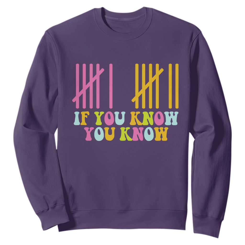 Funny Six Seven 6 7 Teen Slang Sweatshirt If You Know You Know Viral Meme TS10 Purple Print Your Wear