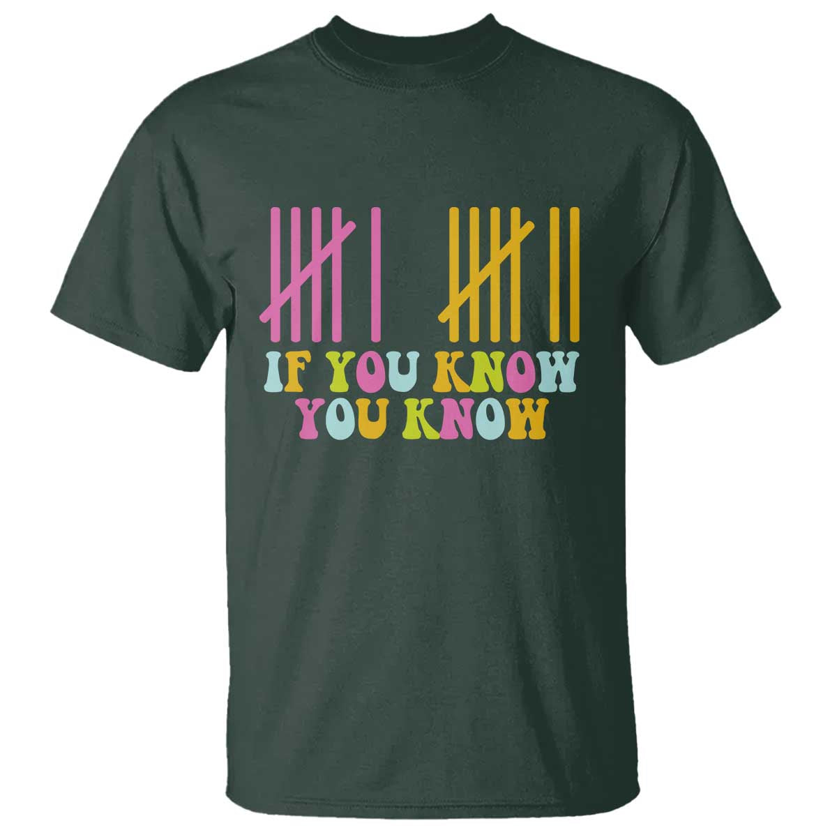 Funny Six Seven 6 7 Teen Slang T Shirt If You Know You Know Viral Meme TS10 Dark Forest Green Print Your Wear