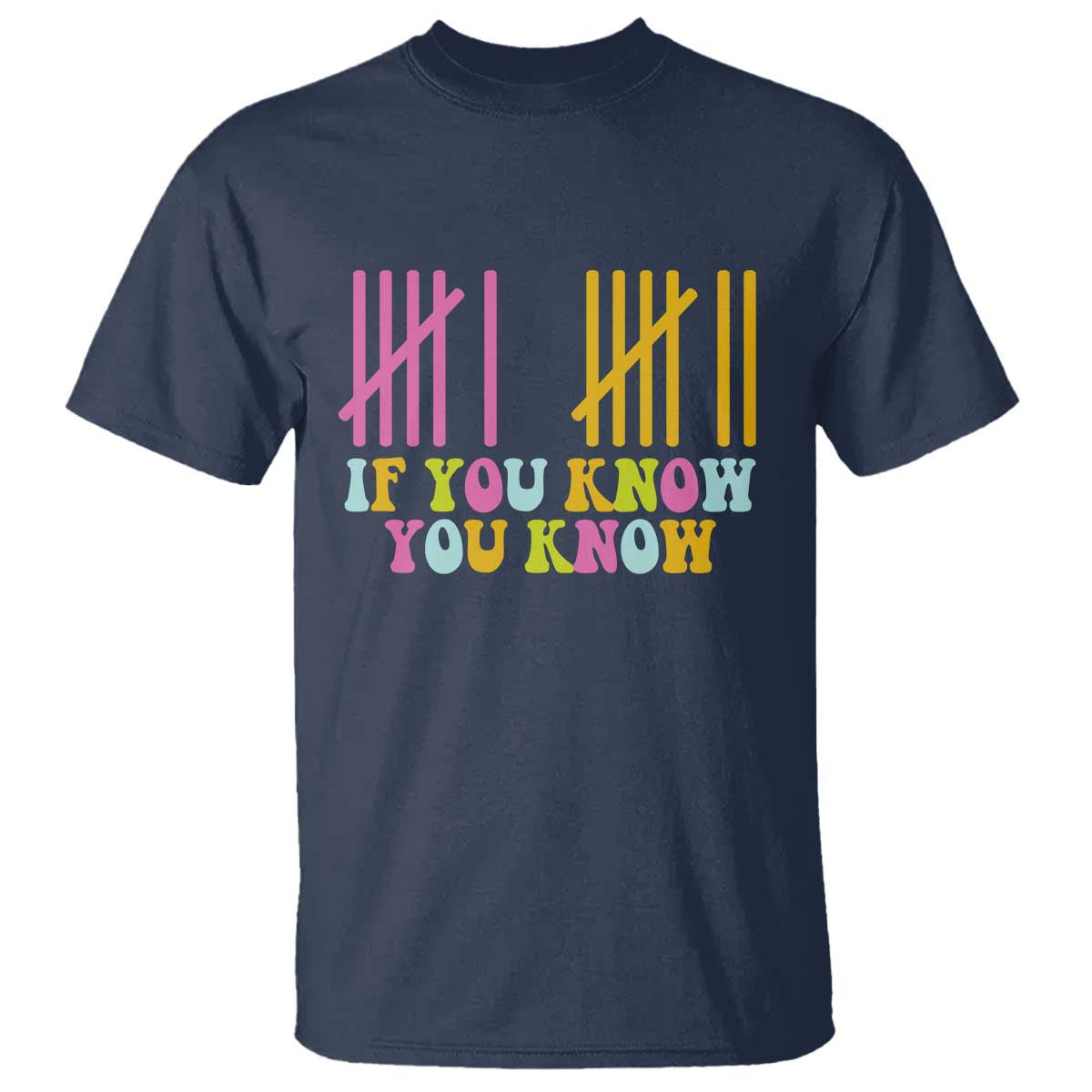 Funny Six Seven 6 7 Teen Slang T Shirt If You Know You Know Viral Meme TS10 Navy Print Your Wear