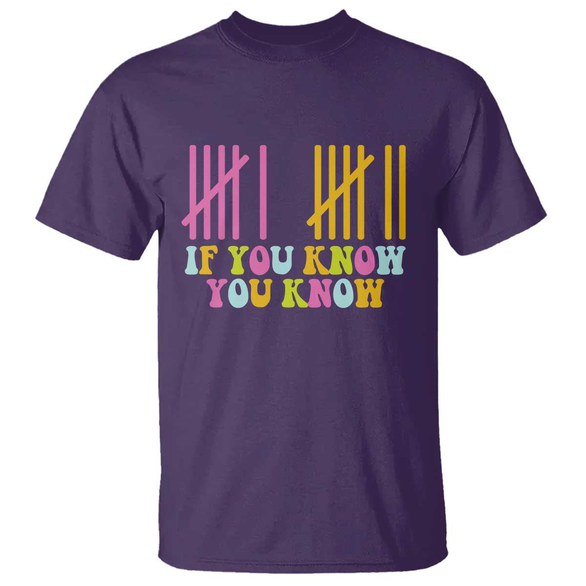 Funny Six Seven 6 7 Teen Slang T Shirt If You Know You Know Viral Meme TS10 Purple Print Your Wear