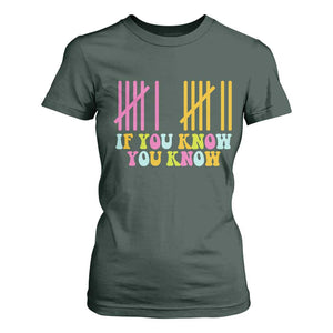 Funny Six Seven 6 7 Teen Slang T Shirt For Women If You Know You Know Viral Meme TS10 Dark Forest Green Print Your Wear