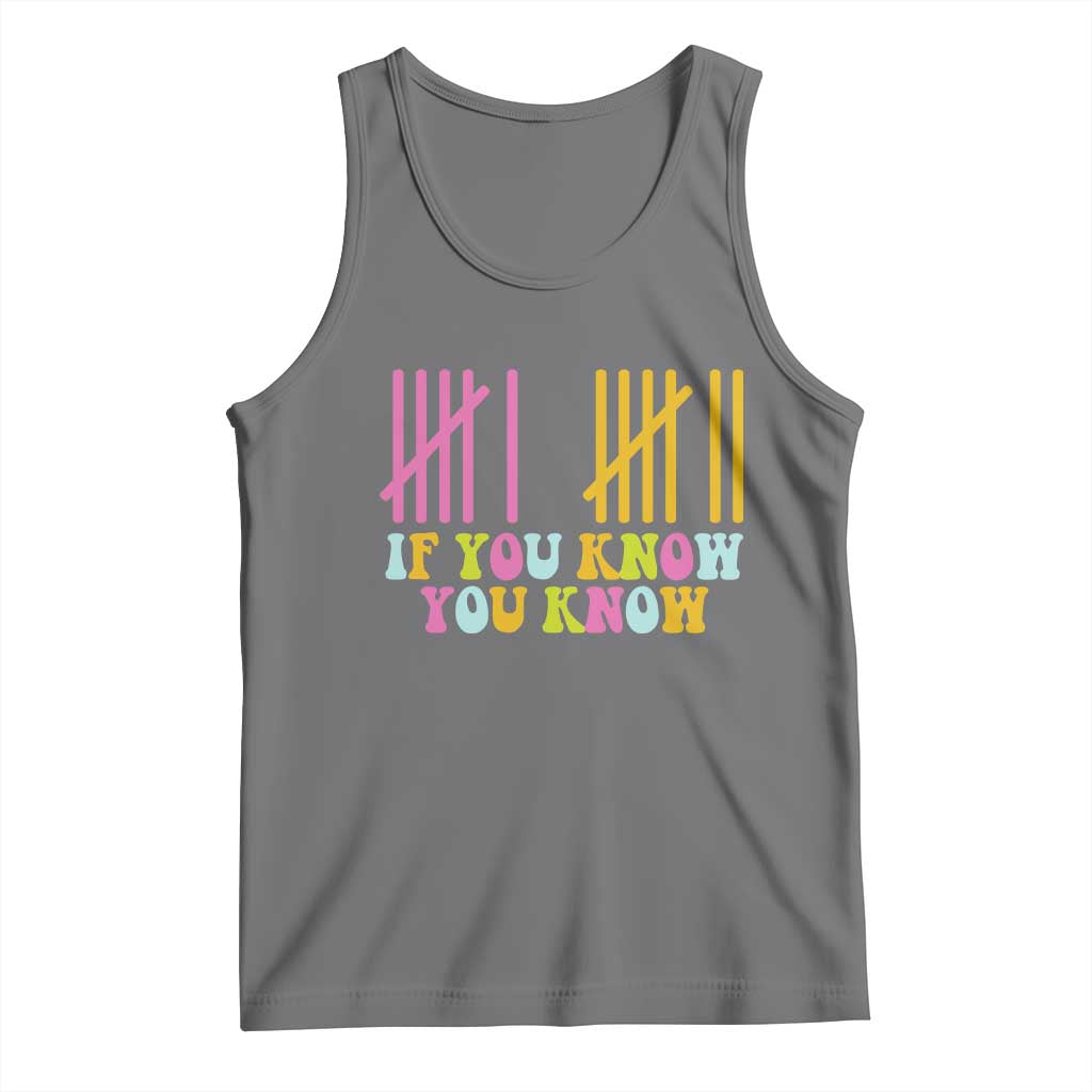 Funny Six Seven 6 7 Teen Slang Tank Top If You Know You Know Viral Meme TS10 Black Heather Print Your Wear