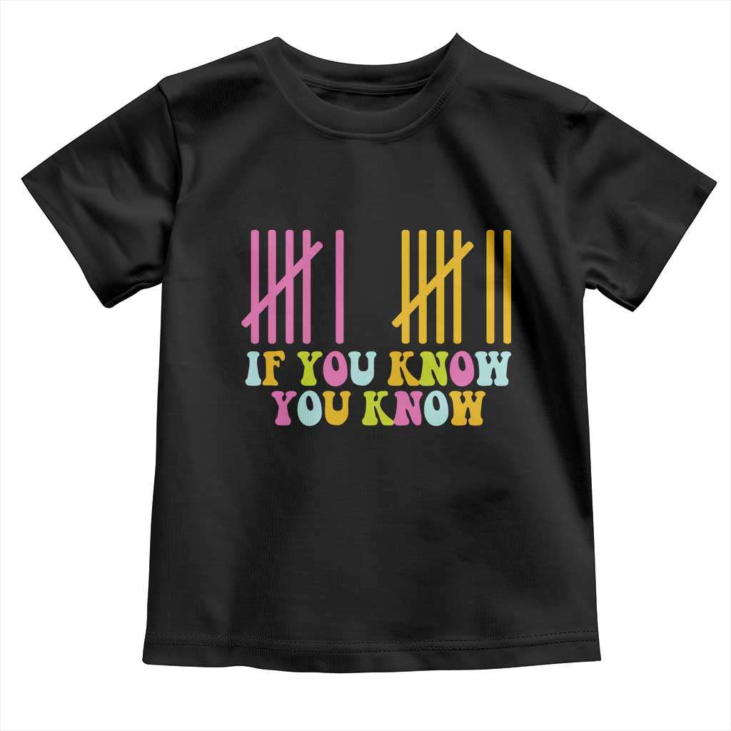 Funny Six Seven 6 7 Teen Slang Toddler T Shirt If You Know You Know Viral Meme TS10 Black Print Your Wear