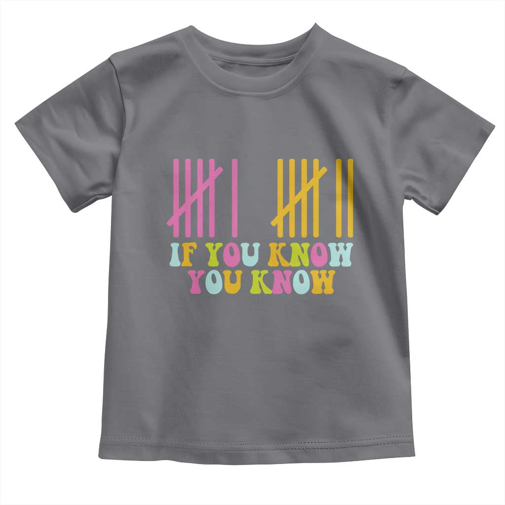 Funny Six Seven 6 7 Teen Slang Toddler T Shirt If You Know You Know Viral Meme TS10 Charcoal Print Your Wear