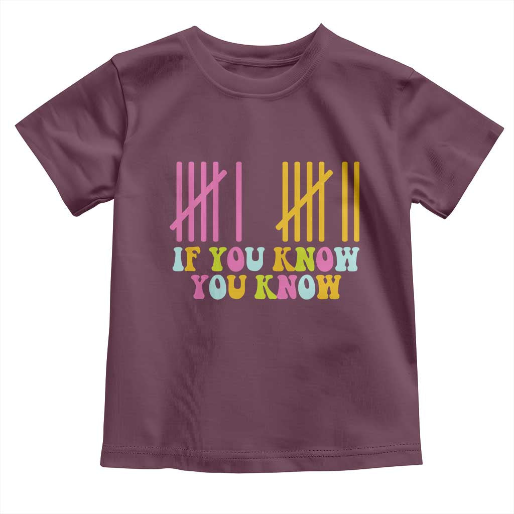 Funny Six Seven 6 7 Teen Slang Toddler T Shirt If You Know You Know Viral Meme TS10 Maroon Print Your Wear