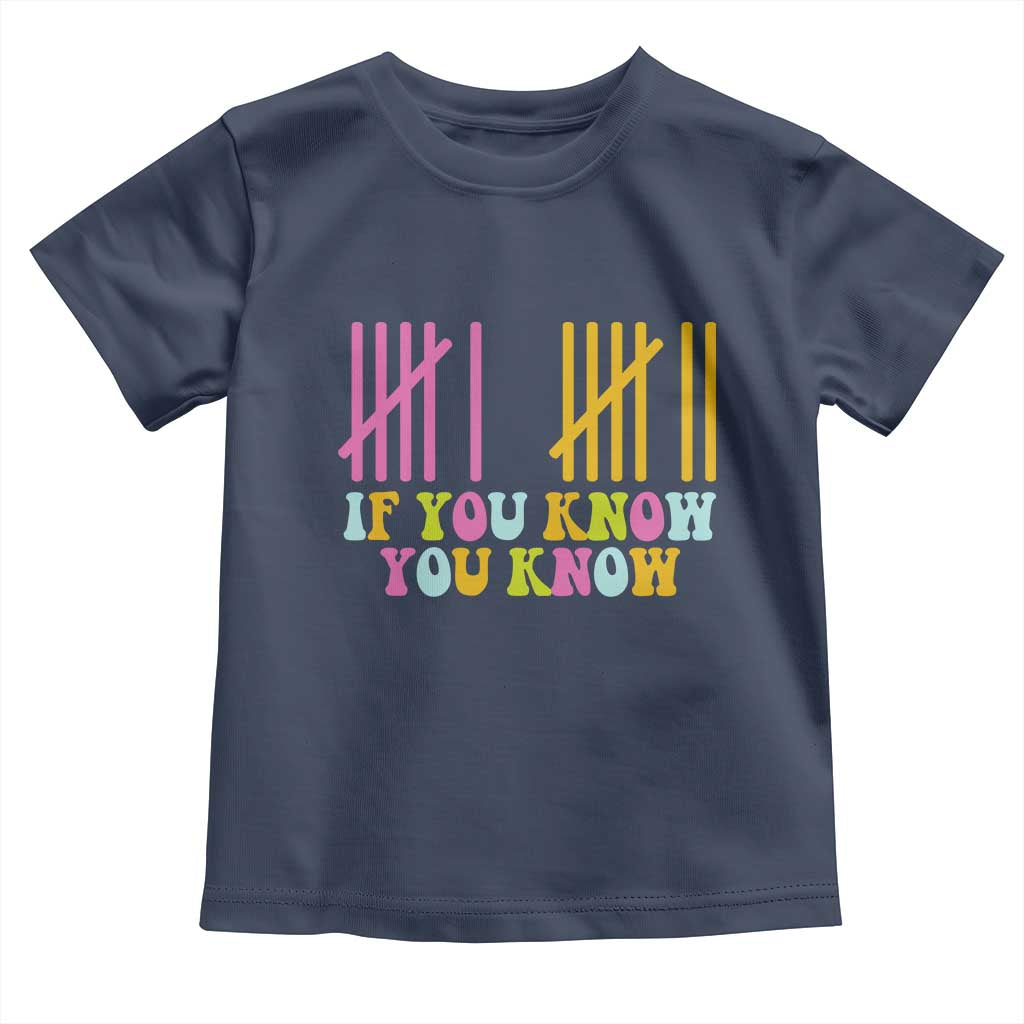 Funny Six Seven 6 7 Teen Slang Toddler T Shirt If You Know You Know Viral Meme TS10 Navy Print Your Wear