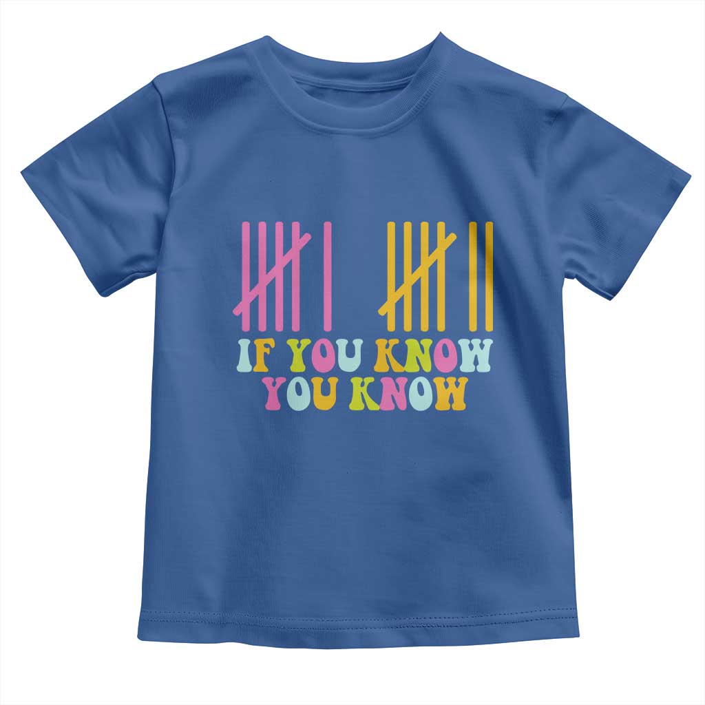 Funny Six Seven 6 7 Teen Slang Toddler T Shirt If You Know You Know Viral Meme TS10 Royal Blue Print Your Wear