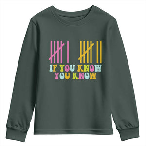 Funny Six Seven 6 7 Teen Slang Youth Sweatshirt If You Know You Know Viral Meme TS10 Dark Forest Green Print Your Wear