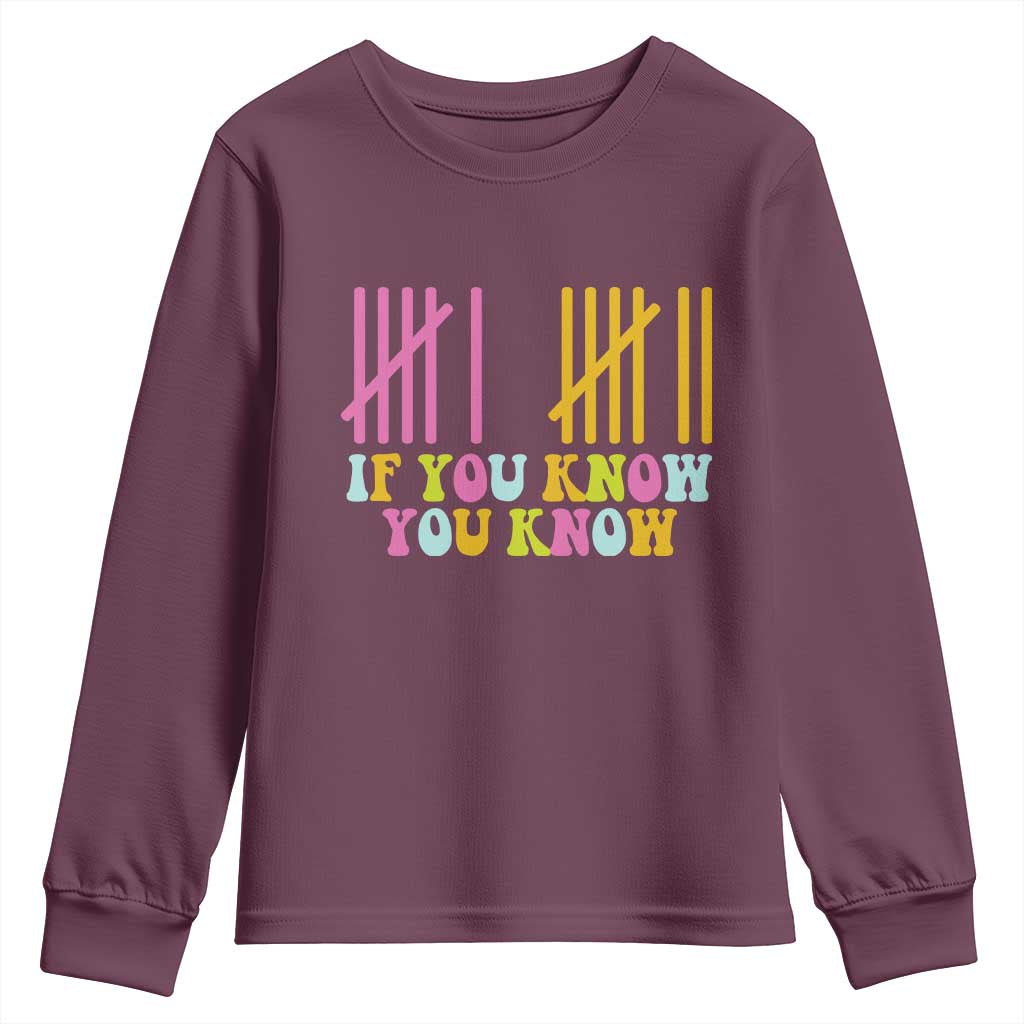 Funny Six Seven 6 7 Teen Slang Youth Sweatshirt If You Know You Know Viral Meme TS10 Maroon Print Your Wear