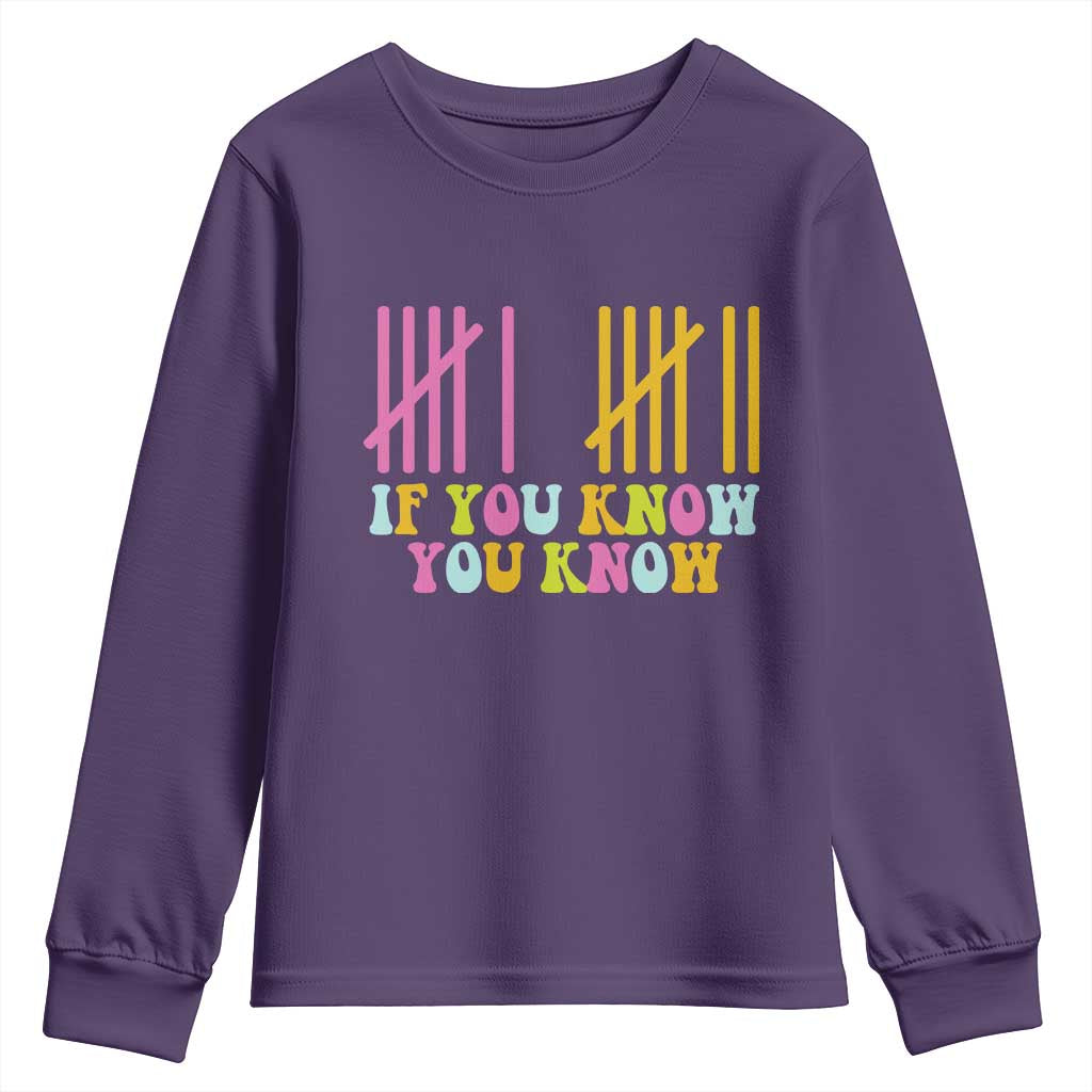 Funny Six Seven 6 7 Teen Slang Youth Sweatshirt If You Know You Know Viral Meme TS10 Purple Print Your Wear