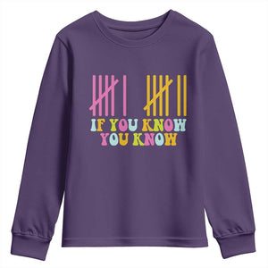 Funny Six Seven 6 7 Teen Slang Youth Sweatshirt If You Know You Know Viral Meme TS10 Purple Print Your Wear