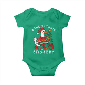 Funny Goose Christmas Baby Onesie Is This Jolly Enough Cute Xmas Duck TS10 Irish Green Print Your Wear