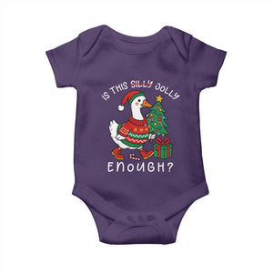 Funny Goose Christmas Baby Onesie Is This Jolly Enough Cute Xmas Duck TS10 Purple Print Your Wear