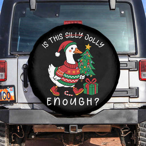 Funny Goose Christmas Spare Tire Cover Is This Jolly Enough Cute Xmas Duck TS10 No hole Black Print Your Wear
