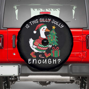 Funny Goose Christmas Spare Tire Cover Is This Jolly Enough Cute Xmas Duck TS10 Black Print Your Wear